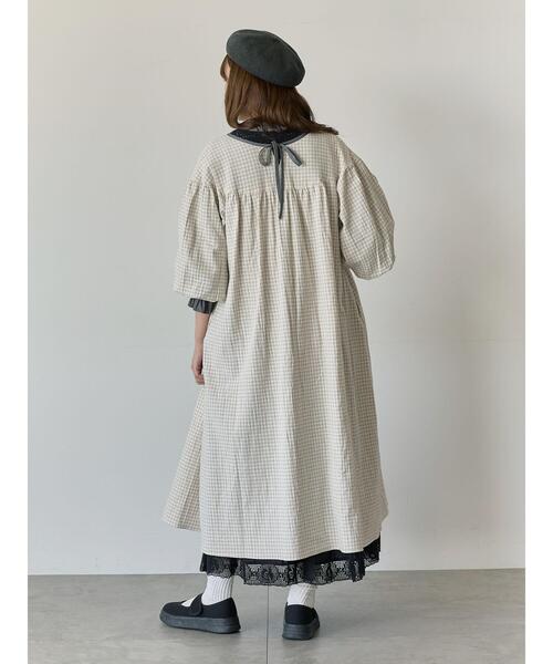 Samansa Mos2(サマンサ モスモス)の「【Cross×Staff】前後2WAYワンピース(ワンピース・レディース・ベージュ/ストライプ/その他1/ブラック・S/M)」の17枚目の写真