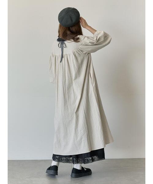 Samansa Mos2(サマンサ モスモス)の「【Cross×Staff】前後2WAYワンピース(ワンピース・レディース・ベージュ/ストライプ/その他1/ブラック・S/M)」の18枚目の写真