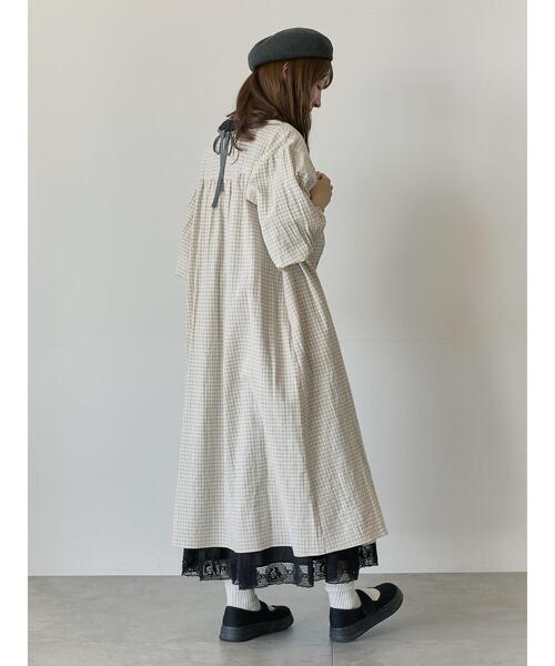 Samansa Mos2(サマンサ モスモス)の「【Cross×Staff】前後2WAYワンピース(ワンピース・レディース・ベージュ/ストライプ/その他1/ブラック・S/M)」の19枚目の写真