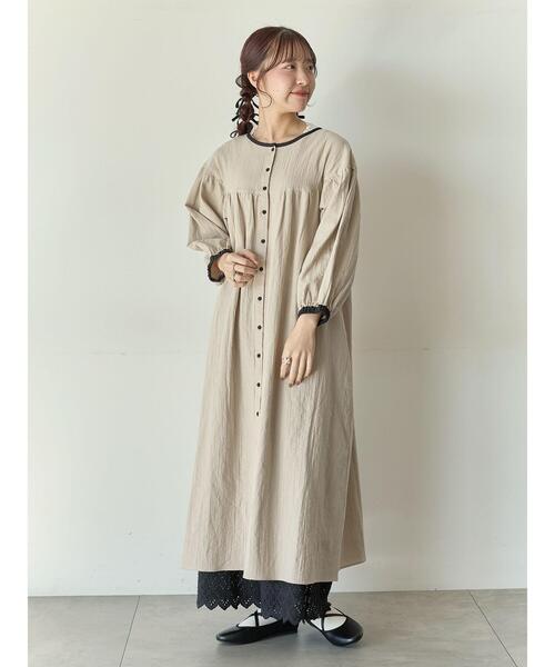 Samansa Mos2(サマンサ モスモス)の「【Cross×Staff】前後2WAYワンピース(ワンピース・レディース・ベージュ/ストライプ/その他1/ブラック・S/M)」の21枚目の写真