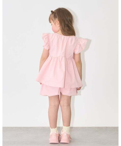 Lycee mine(リセマイン)の「【セットアップ】なみなみペプラムブラウス・バルーンパンツセット【子供服】【キッズ】【女の子】(セットアップ・キッズ・ライトピンク/ライトベージュ/ネイビー/エメラルド/サックスブルー・110cm/100cm/130cm/120cm/140cm/150cm)」の12枚目の写真