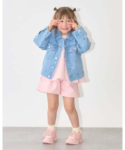 Lycee mine(リセマイン)の「【セットアップ】なみなみペプラムブラウス・バルーンパンツセット【子供服】【キッズ】【女の子】(セットアップ・キッズ・ライトピンク/ライトベージュ/ネイビー/エメラルド/サックスブルー・110cm/100cm/130cm/120cm/140cm/150cm)」の11枚目の写真