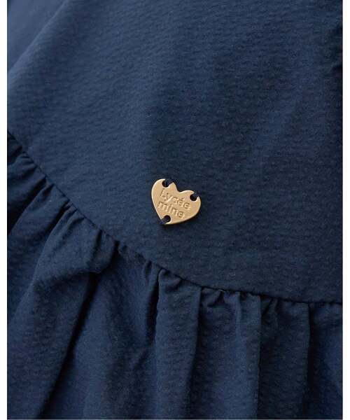 Lycee mine（リセマイン）の「【セットアップ】なみなみペプラムブラウス・バルーンパンツセット【子供服】【キッズ】【女の子】（セットアップ・キッズ・ライトピンク/ライトベージュ/ネイビー/エメラルド/サックスブルー・110cm/100cm/130cm/120cm/140cm/150cm）」の9枚目の写真