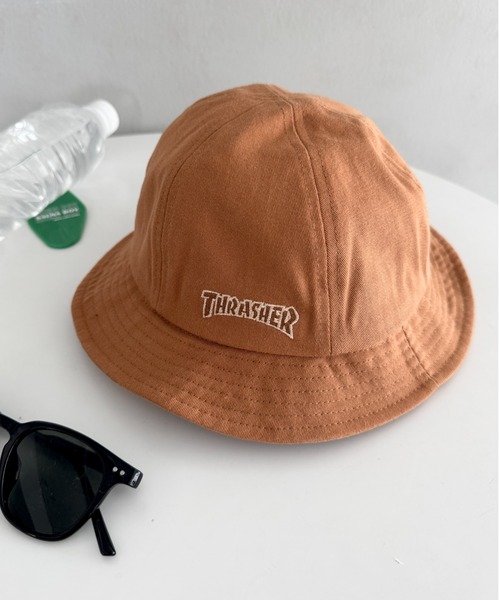 THRASHER(スラッシャー)の「THRASHER キッズ ロゴ メトロハット(ハット・キッズ・ブラック/カーキ/オレンジ・54cm)」の3枚目の写真