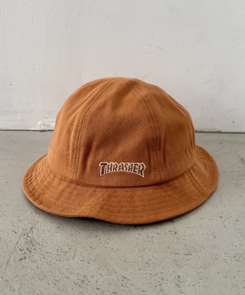 THRASHER(スラッシャー)の「THRASHER キッズ ロゴ メトロハット(ハット・キッズ・ブラック/カーキ/オレンジ・54cm)」の7枚目の写真