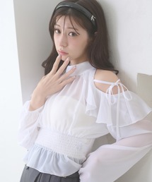 2way back ribbon blouse / 2WAYバックリボンブラウス