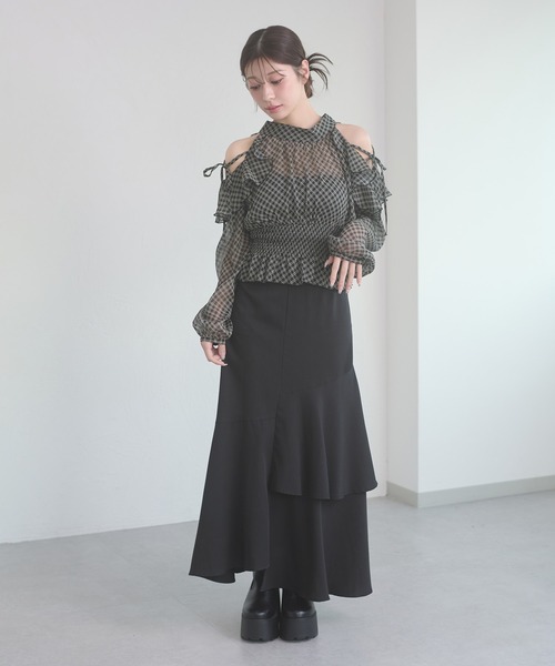 Ambre Neige(アンブルネージュ)の「2way back ribbon blouse / 2WAYバックリボンブラウス(シャツ/ブラウス・レディース・ブラック/オフホワイト/ピンクベージュ・FREE)」の17枚目の写真