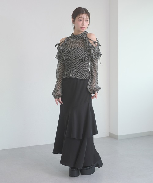 Ambre Neige(アンブルネージュ)の「2way back ribbon blouse / 2WAYバックリボンブラウス(シャツ/ブラウス・レディース・ブラック/オフホワイト/ピンクベージュ・FREE)」の16枚目の写真