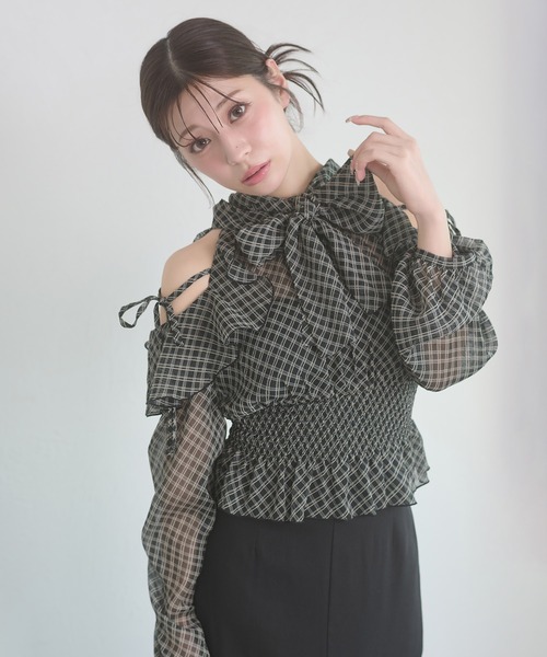 Ambre Neige(アンブルネージュ)の「2way back ribbon blouse / 2WAYバックリボンブラウス(シャツ/ブラウス・レディース・ブラック/オフホワイト/ピンクベージュ・FREE)」の19枚目の写真
