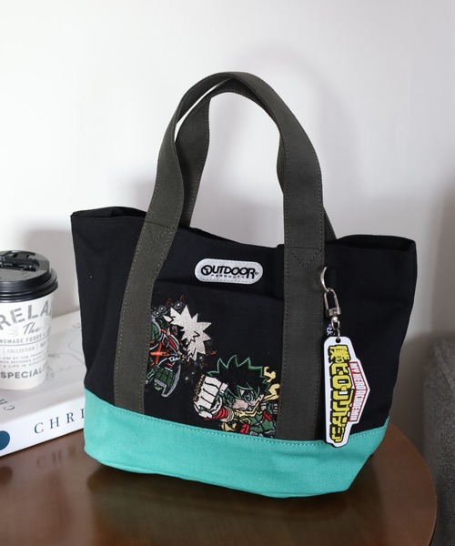 OUTDOOR PRODUCTS(アウトドアプロダクツ)の「僕のヒーローアカデミア×OUTDOOR PRODUCTS キーホルダー付きミニキャラトート(トートバッグ・メンズ・ブラック/ターコイズブルー/ブラック系/ネイビー/イエロー/ベージュ/ホワイト・フリー)」の3枚目の写真