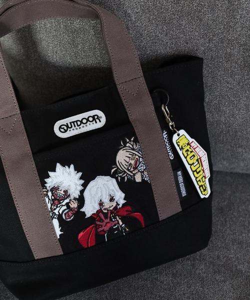 OUTDOOR PRODUCTS(アウトドアプロダクツ)の「僕のヒーローアカデミア×OUTDOOR PRODUCTS キーホルダー付きミニキャラトート(トートバッグ・メンズ・ブラック/ターコイズブルー/ブラック系/ネイビー/イエロー/ベージュ/ホワイト・フリー)」の2枚目の写真