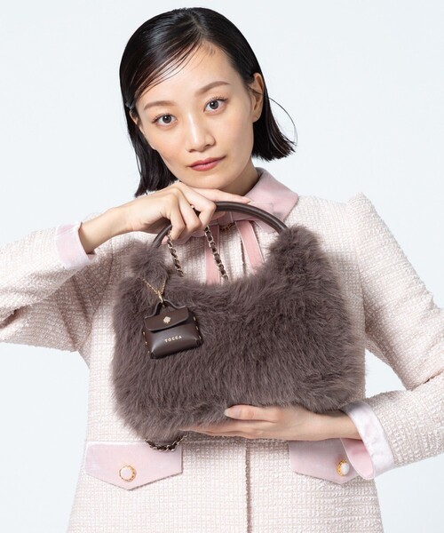TOCCA(トッカ)の「WAFFLE FUR BAG 2WAYファーバッグ(ショルダーバッグ・レディース・ベージュ系1/ベージュ系/ピンク系・F)」の19枚目の写真