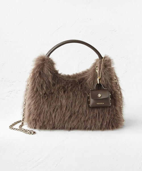 TOCCA(トッカ)の「WAFFLE FUR BAG 2WAYファーバッグ(ショルダーバッグ・レディース・ベージュ系1/ベージュ系/ピンク系・F)」の21枚目の写真