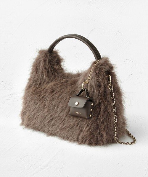 TOCCA(トッカ)の「WAFFLE FUR BAG 2WAYファーバッグ(ショルダーバッグ・レディース・ベージュ系1/ベージュ系/ピンク系・F)」の22枚目の写真