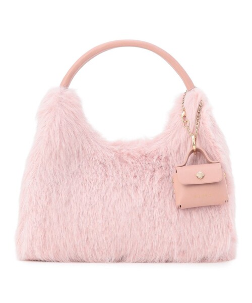 TOCCA(トッカ)の「WAFFLE FUR BAG 2WAYファーバッグ(ショルダーバッグ・レディース・ベージュ系1/ベージュ系/ピンク系・F)」の5枚目の写真