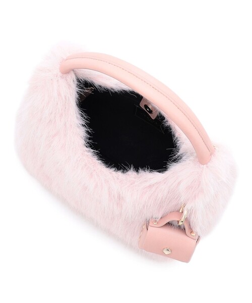 TOCCA(トッカ)の「WAFFLE FUR BAG 2WAYファーバッグ(ショルダーバッグ・レディース・ベージュ系1/ベージュ系/ピンク系・F)」の6枚目の写真