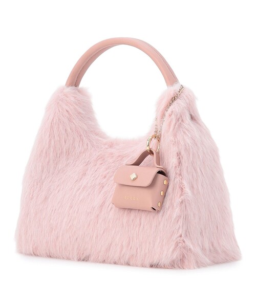 TOCCA(トッカ)の「WAFFLE FUR BAG 2WAYファーバッグ(ショルダーバッグ・レディース・ベージュ系1/ベージュ系/ピンク系・F)」の8枚目の写真
