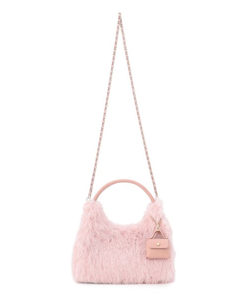 TOCCA(トッカ)の「WAFFLE FUR BAG 2WAYファーバッグ(ショルダーバッグ・レディース・ベージュ系1/ベージュ系/ピンク系・F)」の10枚目の写真