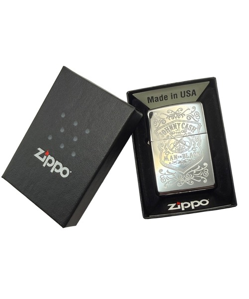 Zippo（ジッポー）の「ZIPPO ジッポ 48991 JOHNNY CASH（アッシュトレイ/ライター・メンズ・シルバー・FREE）」の3枚目の写真