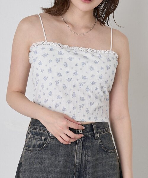 mline（エムライン）の「[mline]レースパッドキャミソール（キャミソール・レディース・ネイビー/ブラック/グレー/ブルー/ピンク・FREE）」の15枚目の写真