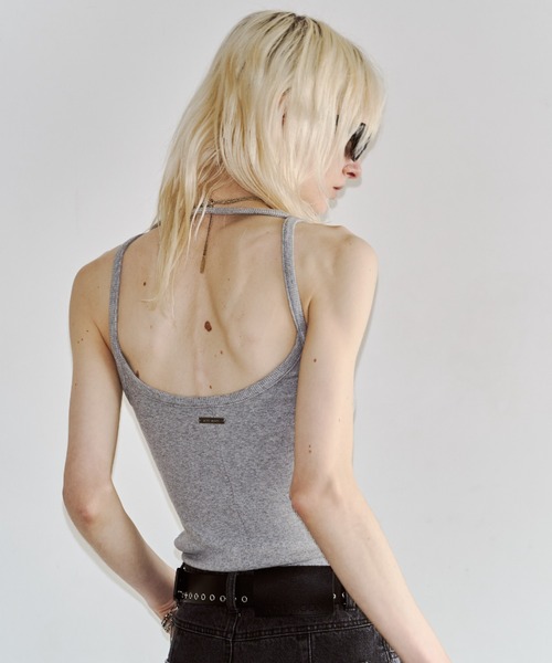 JOSE MOON(ジョゼムーン)の「EYELET TANK TOP/アイレットタンクトップ(タンクトップ・レディース・ブラック/ホワイト/グレー/ピンク・FREE)」の21枚目の写真