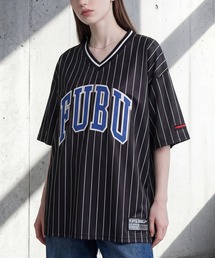 【FUBU/フブ】PATCH V NECK T-SHIRTS/パッチVネックTシャツ