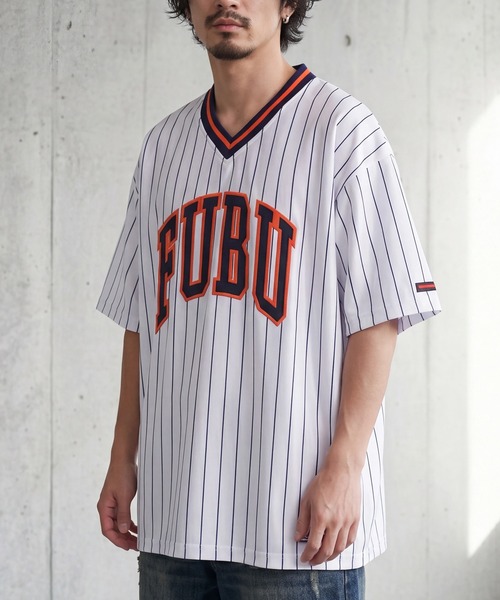 FUBU( フブ)の「【FUBU/フブ】PATCH V NECK T-SHIRTS/パッチVネックTシャツ(Tシャツ/カットソー・メンズ・レオパード/ブラック/ホワイト・XL/M/L)」の6枚目の写真