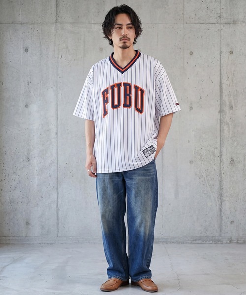 FUBU( フブ)の「【FUBU/フブ】PATCH V NECK T-SHIRTS/パッチVネックTシャツ(Tシャツ/カットソー・メンズ・レオパード/ブラック/ホワイト・XL/M/L)」の7枚目の写真
