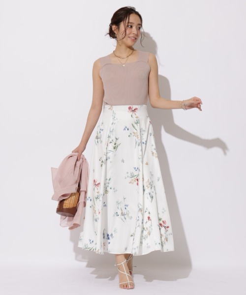 JUSGLITTY(ジャスグリッティー)の「プリントドッキングワンピース(ワンピース・レディース・ネイビー/ピンクベージュ・2/1)」の1枚目の写真