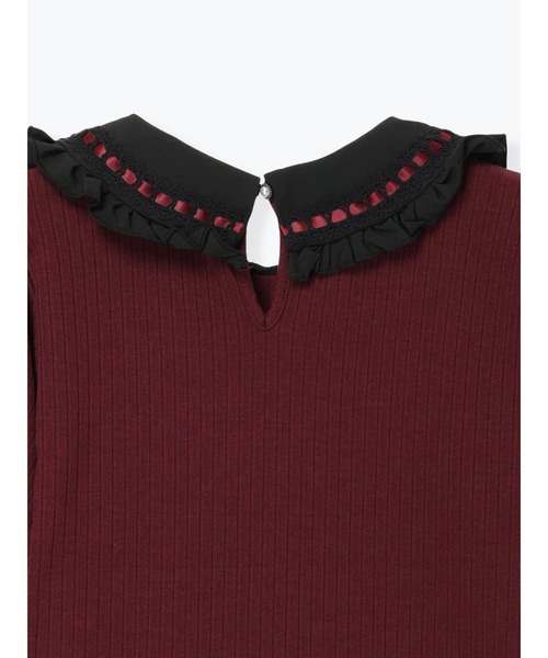 NOEMIE(ノエミー)の「ゴシックはしごレースシャンデリア刺繍カットソー(Tシャツ/カットソー・レディース・ワインレッド/オフホワイト/ブラック・M)」の19枚目の写真