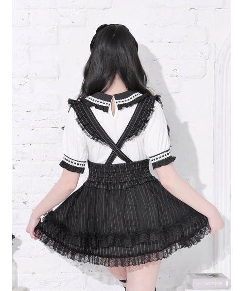 NOEMIE(ノエミー)の「ゴシックはしごレースシャンデリア刺繍カットソー(Tシャツ/カットソー・レディース・ワインレッド/オフホワイト/ブラック・M)」の10枚目の写真