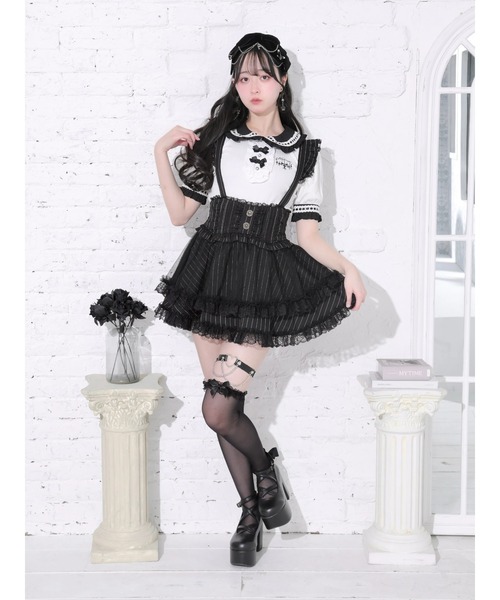 NOEMIE(ノエミー)の「ゴシックはしごレースシャンデリア刺繍カットソー(Tシャツ/カットソー・レディース・ワインレッド/オフホワイト/ブラック・M)」の11枚目の写真