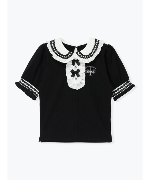 NOEMIE(ノエミー)の「ゴシックはしごレースシャンデリア刺繍カットソー(Tシャツ/カットソー・レディース・ワインレッド/オフホワイト/ブラック・M)」の12枚目の写真