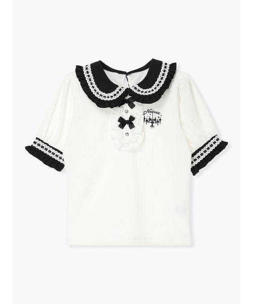 NOEMIE(ノエミー)の「ゴシックはしごレースシャンデリア刺繍カットソー(Tシャツ/カットソー・レディース・ワインレッド/オフホワイト/ブラック・M)」の13枚目の写真