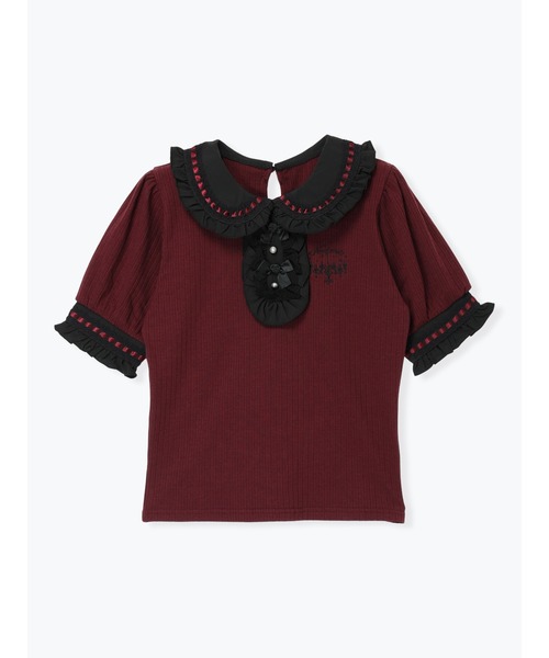 NOEMIE(ノエミー)の「ゴシックはしごレースシャンデリア刺繍カットソー(Tシャツ/カットソー・レディース・ワインレッド/オフホワイト/ブラック・M)」の14枚目の写真