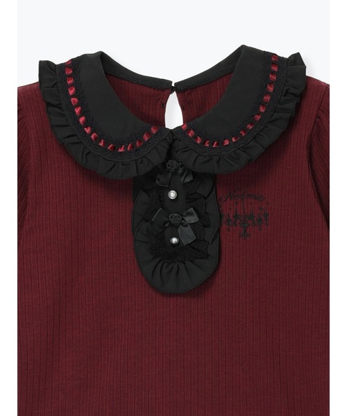 NOEMIE(ノエミー)の「ゴシックはしごレースシャンデリア刺繍カットソー(Tシャツ/カットソー・レディース・ワインレッド/オフホワイト/ブラック・M)」の16枚目の写真