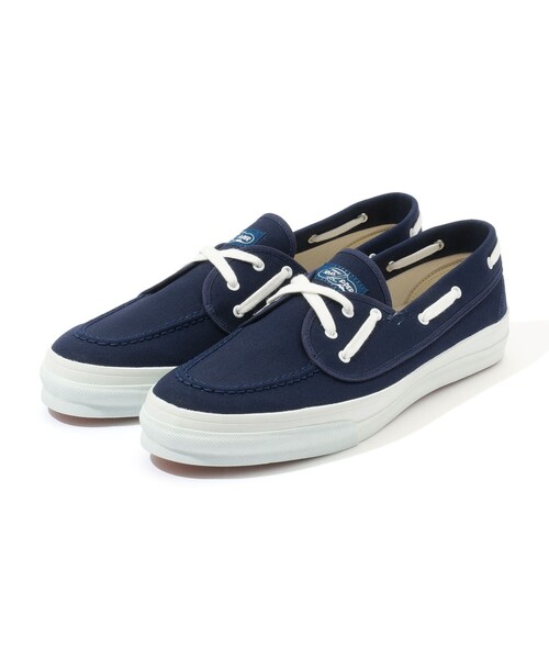 Sperry (スペリー)の「【別注】SPERRY SEAMATE キャンバススニーカー(スニーカー・メンズ・ホワイト/ネイビー・8/9/8.5/9.5/7.5)」の1枚目の写真