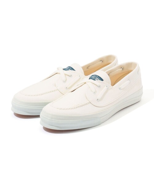 Sperry (スペリー)の「【別注】SPERRY SEAMATE キャンバススニーカー(スニーカー・メンズ・ホワイト/ネイビー・8/9/8.5/9.5/7.5)」の2枚目の写真