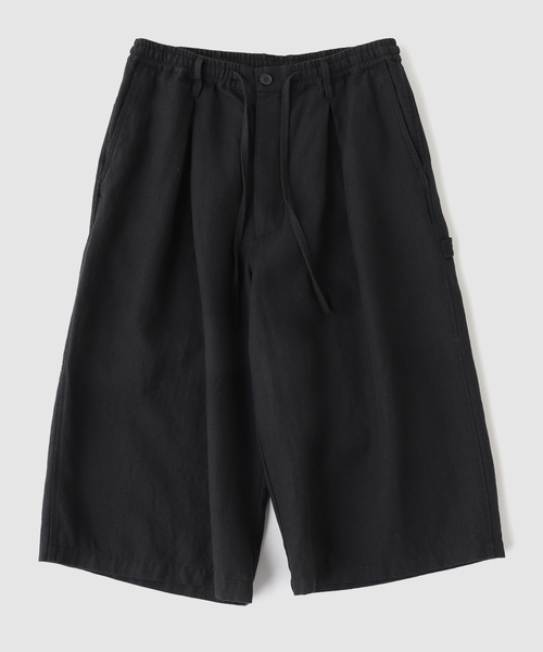 JOURNAL STANDARD(ジャーナルスタンダード)の「TRISECT2 / ヘビー リネン ヘリンボーン クオーター パンツ(その他パンツ・メンズ・ブラック・MEDIUM/LARGE)」の1枚目の写真