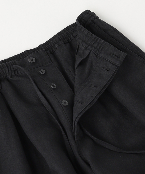 JOURNAL STANDARD(ジャーナルスタンダード)の「TRISECT2 / ヘビー リネン ヘリンボーン クオーター パンツ(その他パンツ・メンズ・ブラック・MEDIUM/LARGE)」の3枚目の写真