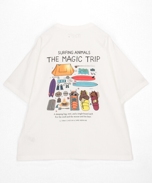 Jonas Claesson（ジョナスクレアッソン）の「JONAS CLAESSON/ジョナス クレアッソン The magic trip Short Sleeve Tee/ザ マジックトリップ バックプリントTシャツ（Tシャツ/カットソー・メンズ・ホワイト/ブルー/ブラック・LARGE/MEDIUM）」の8枚目の写真