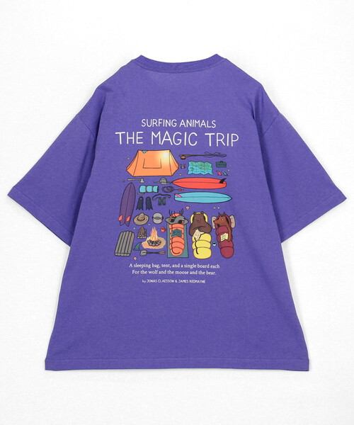 Jonas Claesson（ジョナスクレアッソン）の「JONAS CLAESSON/ジョナス クレアッソン The magic trip Short Sleeve Tee/ザ マジックトリップ バックプリントTシャツ（Tシャツ/カットソー・メンズ・ホワイト/ブルー/ブラック・LARGE/MEDIUM）」の5枚目の写真
