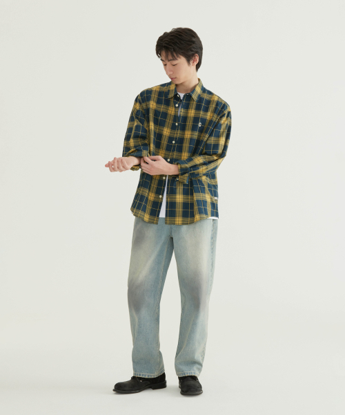COVERNAT（カバーナット）の「エアリーチェックシャツネイビー（シャツ/ブラウス・メンズ・その他・SMALL/MEDIUM/LARGE/X-LARGE）」の8枚目の写真