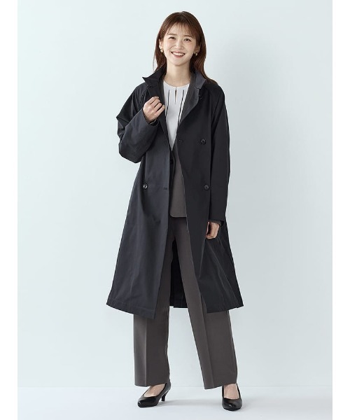Perfect Suit FActory(パーフェクトスーツファクトリー)の「スプリングトレンチコート ベージュ/ネイビー(トレンチコート・レディース・ベージュ/ネイビー・M/S)」の8枚目の写真