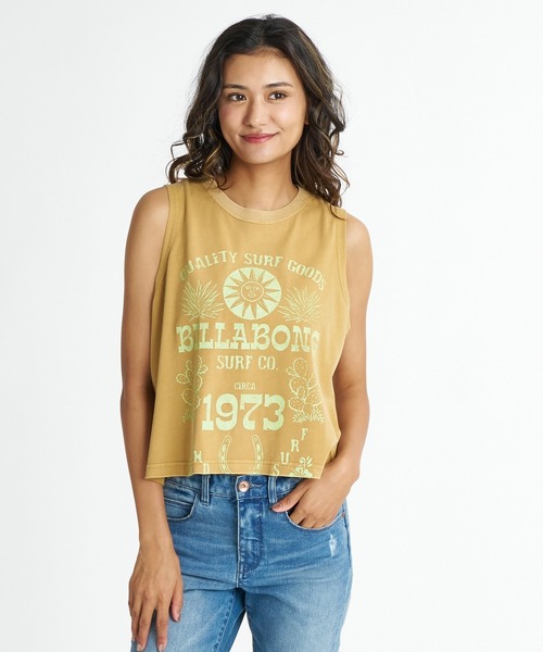 BILLABONG(ビラボン)の「BILLABONG ウィメンズ SUN ECHOES WL CROPPED COOL DRY TANK タンクトップ 【2026年夏モデル】(タンクトップ・レディース・オフホワイト/ベージュ/イエロー系その他/ブルー系その他/ホワイト・MEDIUM/LARGE)」の5枚目の写真