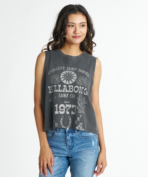 BILLABONG(ビラボン)の「BILLABONG ウィメンズ SUN ECHOES WL CROPPED COOL DRY TANK タンクトップ 【2026年夏モデル】(タンクトップ・レディース・オフホワイト/ベージュ/イエロー系その他/ブルー系その他/ホワイト・MEDIUM/LARGE)」の4枚目の写真