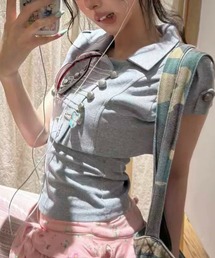 ナポレオンボタンレイヤードトップス