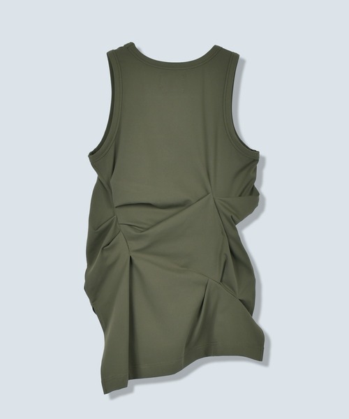 OMMO(オーエムエムオー)の「LINE SLIT TUCK TOP(Tシャツ/カットソー・レディース・ホワイト/ブラック/カーキ・FREE/38)」の10枚目の写真