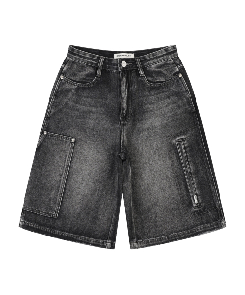 ORDINARY HOLIDAY（オーディナリー ホリデー）の「CARPENTER POCKET BERMUDA DENIM PANTS [BLACK]（その他パンツ・レディース・その他・SMALL/MEDIUM）」の3枚目の写真