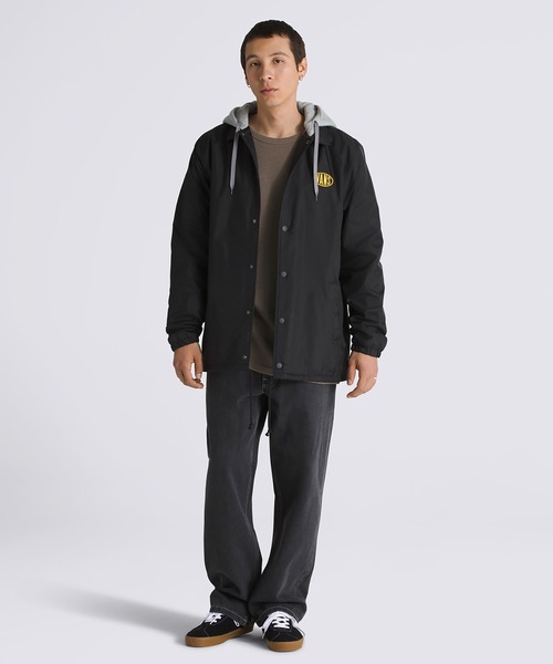 VANS(バンズ)の「RILEY II コーチジャケット / Riley II Coach Jacket Black VN000HMHBLK1(ブルゾン・メンズ・ブラック・X-LARGE/SMALL/MEDIUM/LARGE/X-SMALL)」の3枚目の写真